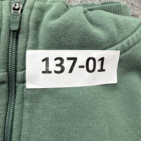 Gymshark Full Zip Hoodie Women's XL Green Solid Fleece Drawstring B1A1C - Picture 14 of 14